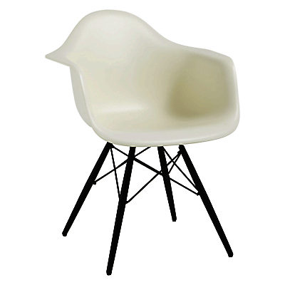 Vitra Eames DAW 43cm Armchair Cream / Black Maple